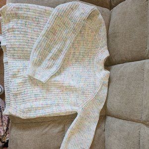 Cropped Chenille Sweater